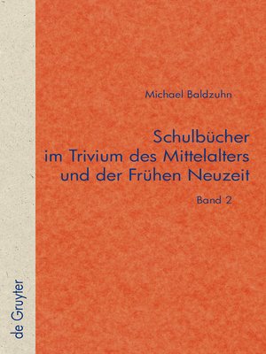 cover image of Schulbücher im Trivium des Mittelalters und der Frühen Neuzeit